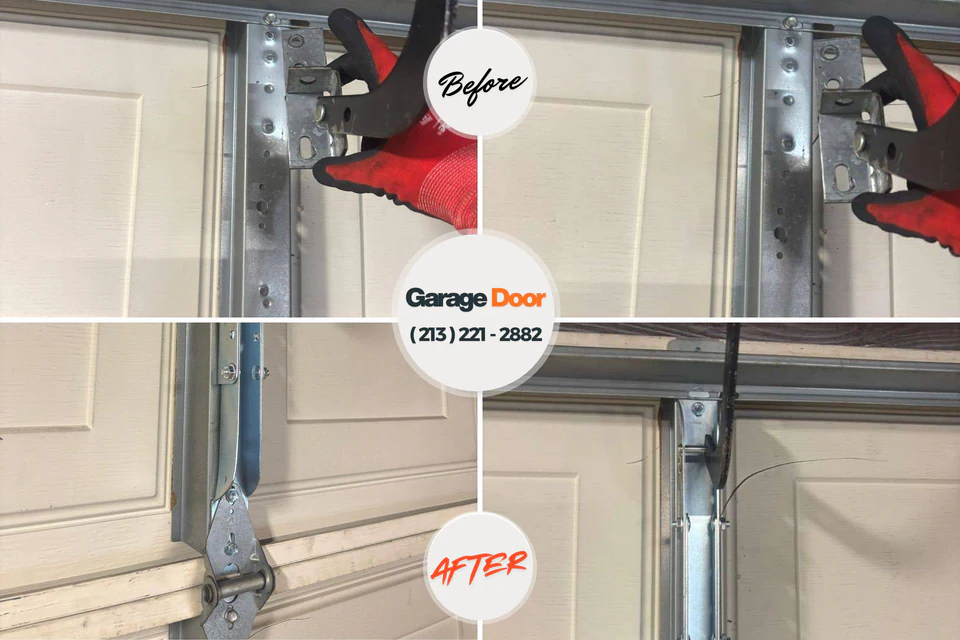 Before and after: garage door repair Pigeon, MI